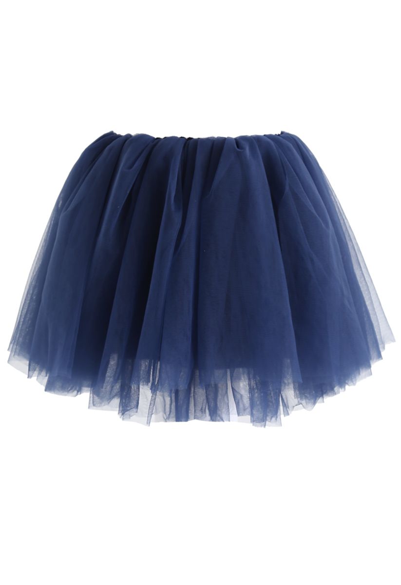 Jupe Amore en tulle bleu marine pour enfants