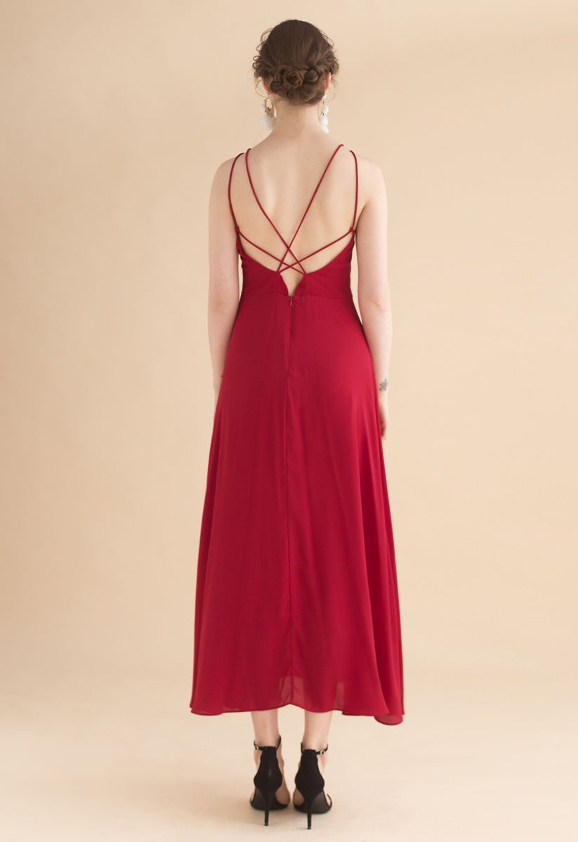 Magnifique mouvement Maxi Cross Back Back en rouge