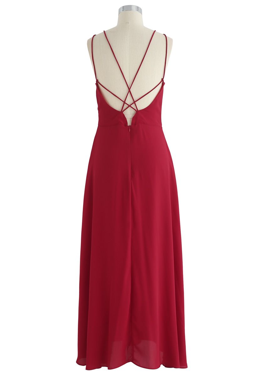 Magnifique mouvement Maxi Cross Back Back en rouge