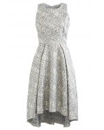 Robe cascade en jacquard gaufré Glitzy Lines