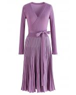 Embrassez une robe tricotée souple en lilas