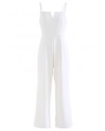 Eternal Neatness Cami Jumpsuit en blanc